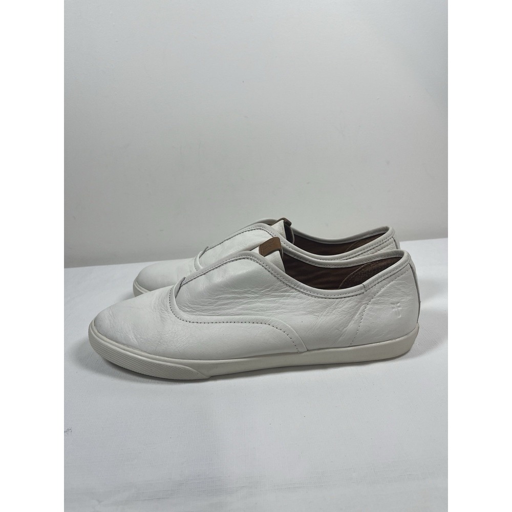Frye Womens Maya CVO Slip On Sneakers White Leather Shoes 9M Casual Classic Fest - Picture 3 of 16